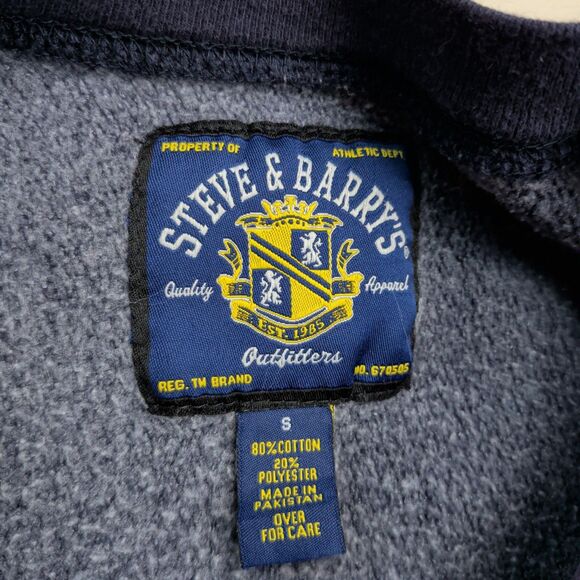 Vintage Michigan Wolverines Steve & Barry's Sweatshirt Mens S Blue Y2K Spellout - Picture 3 of 9